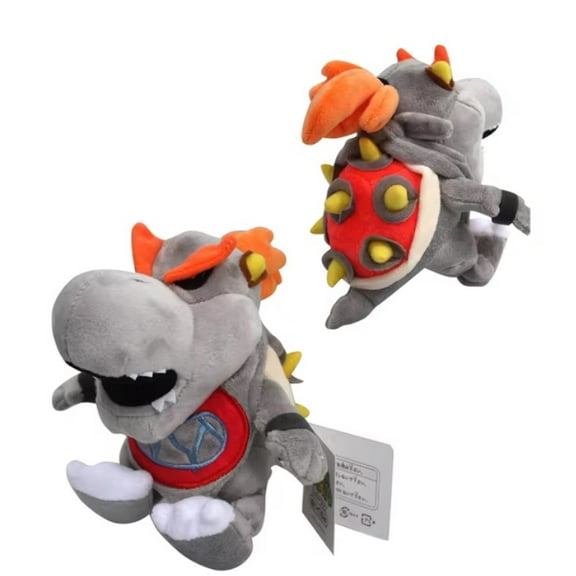 Bowser Jr Grey Bowser Jr Dry Bone 7" Plush Doll Stuffed Animal