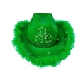 thumbnail image 2 of St Patricks Day Hat Beard Green Irish Top Hat Leprechaun Costume Suit Leprechaun for Party Favor Accessories Adults,Dark Green, 2 of 3