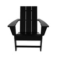 thumbnail image 2 of WestinTrends Ashore 4-Piece Foldable Adirondack Chair Set, All-Weather Poly Lumber, Modern Farmhouse Patio Seating, Black, 2 of 9