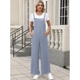 thumbnail image 3 of ANRABESS Women's Overalls Jumpsuit Summer Casual Wide Leg Pants, Loose Bib One Piece Outfit with Pockets and Adjustable Straps, 3 of 8