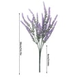 thumbnail image 2 of Artificial Lavender Bouquet, Flocked Stems Realistic Floral Arrangement for Wedding Home Table Decor Country Style Faux Wheat Ears Purple Flower Bundle Interior white, 2 of 5