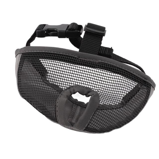 Mesh Dog Muzzle, Adjustable Muzzle for French Shih Tzu English Muzzle Short Snout Dog Muzzle Breathable Mesh Flat Faced Muzzle for Biting Chewing Grooming