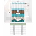 thumbnail image 6 of No Hook Shower Curtain with Snap-in Liner, Coastal Anchor Waterproof Fabric Bathroom Curtains, Turquoise Brown Ombre Rustic Wooden Grain Bath Curtains & Mesh Top Window Stall 48"x72", 6 of 6