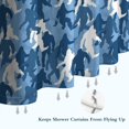 thumbnail image 6 of Blue Camouflage Bigfoot Pattern Shower Curtain 36"x72" ,Bathroom Decorative Shower Curtains Set with 12 Hooks,Modern Waterproof Washable Shower Curtain, 6 of 6