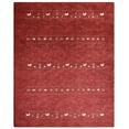 thumbnail image 5 of Rugsotic Carpets Handmade Rugs Hand Knotted Loom Rectangle 3'x5' Red Wool for Indoor Use, 5 of 5