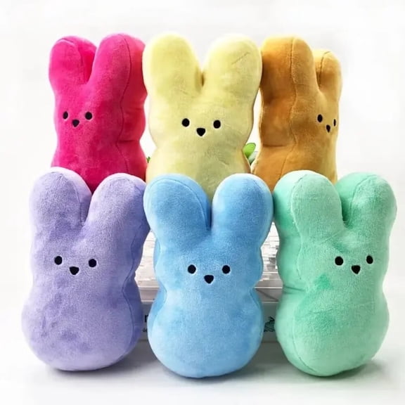 NANIL Easter Bunny Plush Toys Cute Peep Rabbit Stuffed Animal 6 inches Stuffed Bunny Plushies Home Decor Party Supplies Gift for Kids
