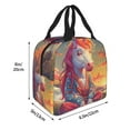thumbnail image 2 of Pofeuu Meditating Cute Horse Print Lunch Bag Lunch Box Large Capacity Insulated Lunch Bag for Adult, Leakproof Reusable Lunch Tote Bags for Work, 2 of 5
