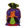 thumbnail image 1 of Linen Halloween Element Drawstring Bag for Candy Chocolate Party Decoration(Witch), 1 of 2