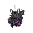 thumbnail image 2 of Fiudx Rose Series Dog Car Pendant Flat Decoration New Car Rearview Mirror Decoration, 2 of 4