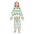 thumbnail image 2 of Fluffy Pajamas Set Fuzzy Winter Warm Pj Sets Pullover Tops and Long Pants Christmas Trees and Colorful Balls Small, 2 of 8