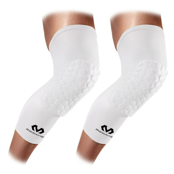 Knee Compression Sleeves McDavid Hex Knee Pads Compression Leg Sleeve for Basketball Volleyball Weightlifting and More Pair of Sleeves WHITE Adult LARGE Walmart