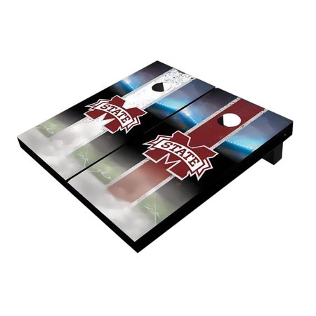 Skip's Garage Mississippi Field Alternating Solid Wood Cornhole Board Set