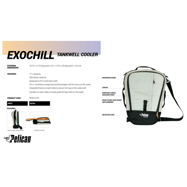 Pelican - Exochill Soft Cooler - 17L - White - Walmart.com