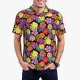 thumbnail image 2 of Balery Hawaiian Style Printed Men’s Short Sleeve Polo Shirt, Midweight Men's Shirt,Golf Polo shirts -Medium, 2 of 8