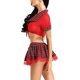 thumbnail image 1 of Ropa interior sexy estilo Europa y Estados Unidos, minifalda multicolor de manga corta para mujer, traje sexy para estudiante, 1 of 6