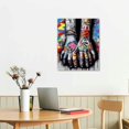 thumbnail image 2 of COMIO Norse Decor Abstract Graffiti Picture Lovers Holding Painting Street Art Artwork for Man Cave Canvas Wall Art HD Prints Home Modern Decor, 2 of 4