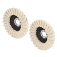 thumbnail image 1 of Polishing Wheel, Wear Resistant Easy Installation 2Pcs Compressed Wool 5in Grinding Disc  For Metal And Stone  Processing, 1 of 8