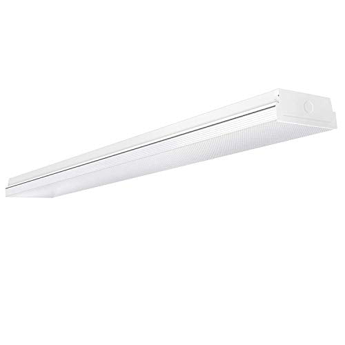 Antlux 4ft Led Wraparound Light 40w Garage Lights 4400lm 4000k 4 Foot Wrap Around Fixture 48 Inch Linear Strip Flush Mount Office Ceiling Lighting 128w Fluorescent Replacem Com Antlux 4ft Led Wraparound Light 40w, Flush Mount Fluorescent Light Fixtures