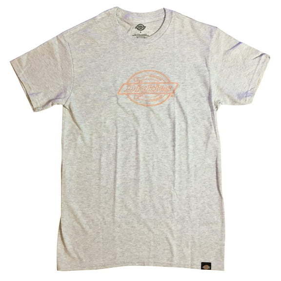 Dickies Men's Short-Sleeve Neon Classic Logo T-Shirt/Tee (White, Small, S)