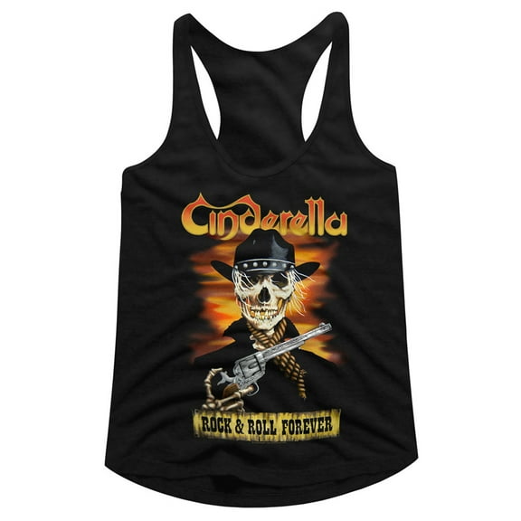 Cinderella Skelerella Black Junior Women's Racerback Tank Top T-Shirt