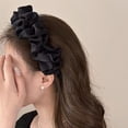 thumbnail image 4 of Solid Color Wide-brimmed Pleated Headband for Women Elegant  Face Wash Hairband Fashion Girl Hair Accessories hair tie, 4 of 9