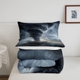 thumbnail image 6 of 3D Tornado Comforter Set for Teens Lightning Bedding Set Natural Disaster Bedding Home Decor Comforter Twin Tornado Pattern Quilted Duvet Set, 6 of 7