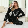 thumbnail image 3 of BEOEOSY Women's Soft Long Sleeve Pajamas Set Cute Printed Pjs Lounge Sets with Pocket Black Small, 3 of 7