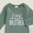 thumbnail image 4 of TOWED22 Newborn Infant Baby Boy Clothes Fall Winter Outfits Letter Printed Romper Pants Set Toddler Baby Boy Clothes Set,Green,3-6 M, 4 of 5
