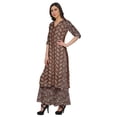 thumbnail image 2 of Moomaya Plus Size Printed Loose Palazzo And Kurta Set Ethnic Dress For Women, 2 of 6
