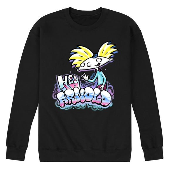 Hey Arnold! - Graffiti Arnold - Men's Crew Neck Fleece Pullover