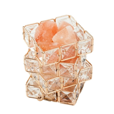 Ktaxon Natural Himalayan Crystal Salt Lamp with Metal Base UL-Listed Cord -