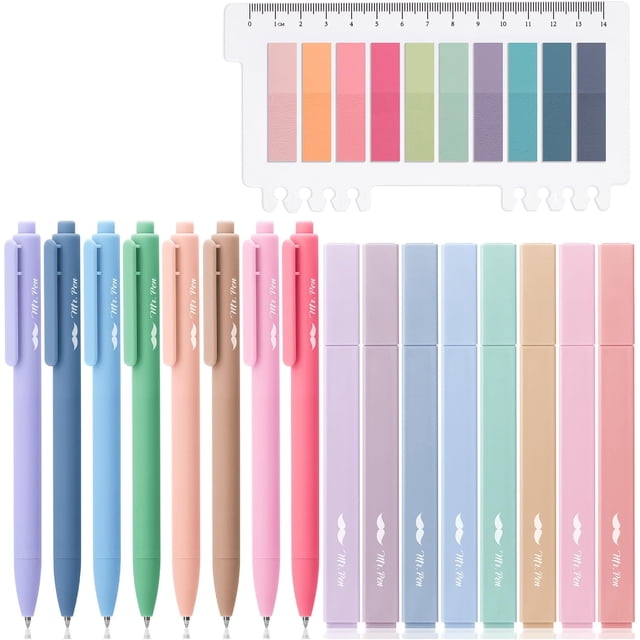 fafa-- Aesthetic Bible Highlighters and Pens No Bleed, 16 Pack, 200 Sheets Transparent Sticky Tabs, Bible Highlighters No Bleed Highlighters for Bible Pages No Bleed, Bible Pens No Bleed Through