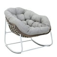 thumbnail image 5 of Outdoor Rocking Chair with Cushions, Large Sized and Metal Frame, Ergonomic Back Design for Garden, Porch, Patio and Various Space., 5 of 6