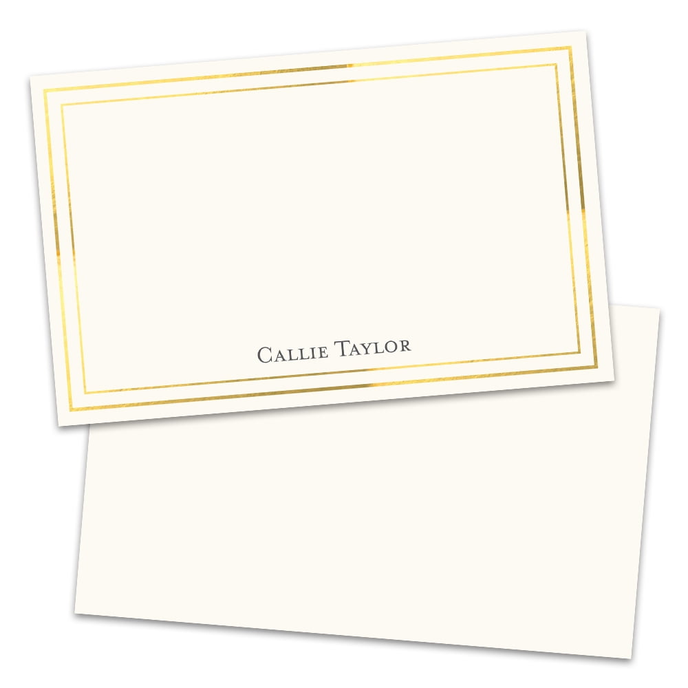 personalized simple border note cards walmart
