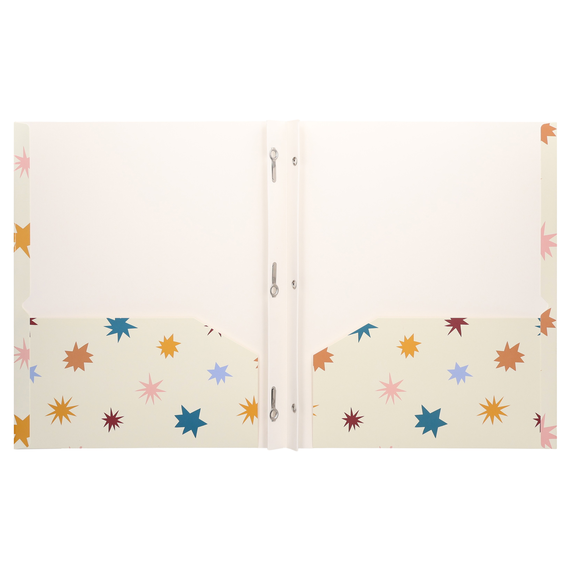 Carpeta de papel Pen+Gear con 3 ganchos y 2 bolsillos, estrellas multicolor 3