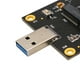 thumbnail image 2 of jixopn Convertidor de M2 Key B a USB 3.0 Tipo A con 2 antenas, tarjeta adaptadora vertical M.2 a USB 3.0 para módulo 3G, 4G, 5G, WWAN y LTE, 2 of 8
