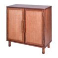 thumbnail image 4 of Hopper Studio ® Delancey Brown 2-Door Cabinet with Woven Rattan Panels, 4 of 6