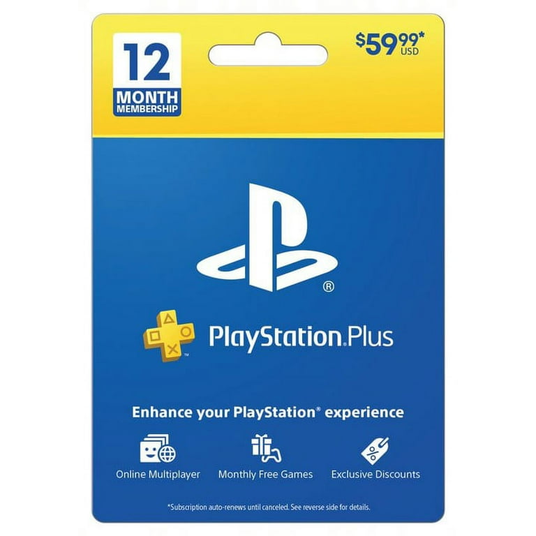 PlayStation Plus 12 Month Subscription $59.99 Gift Card