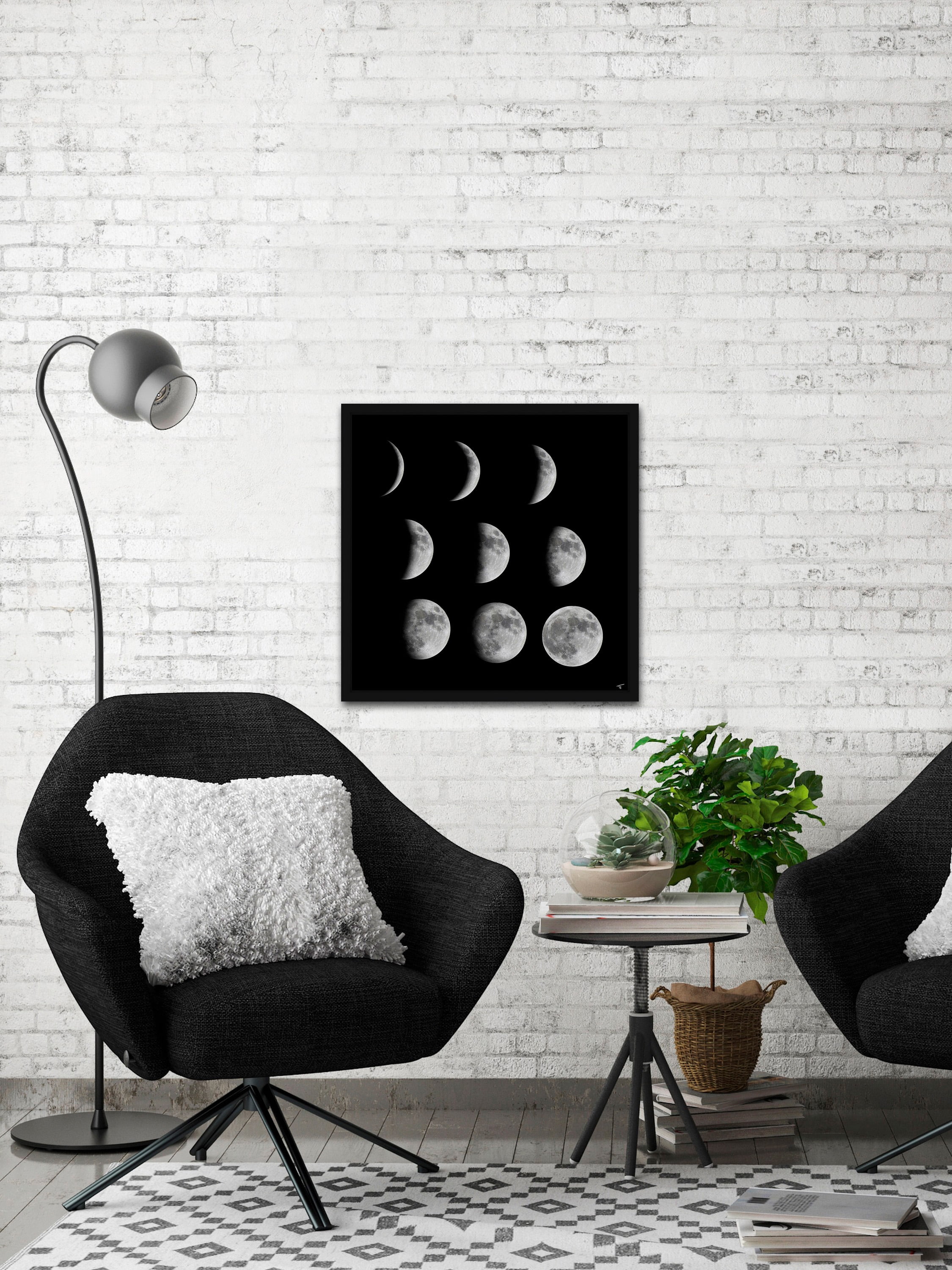 Marmont Hill Phases of the Moon III Framed Wall Art, 18" x 18"