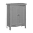 thumbnail image 1 of Teamson Home Bathroom Cabinet Floor Standing Storage Cupboard 2 Doors Shelves Grey, 1 of 9