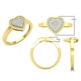 thumbnail image 4 of Dazzlingrock Collection Round White Diamond Heart Promise Ring for Women (0.10 ctw, Color I-J, Clarity I1-I2) in 14K Yellow Gold, Size 9.5, 4 of 6