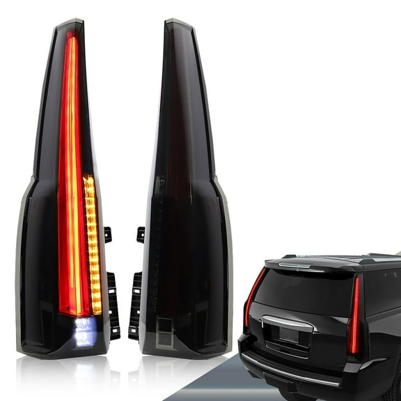 VLAND Full LED Tail Lights For GMC Yukon Denali XL 2015-2020 SUV 3rd Generation Smoked Len