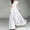A016-White, variant on QUINDOS Summer Dresses for Women 2025 V-neck Evening Gown Short Sleeve Formal Evening Dress Solid Color Wrap Chiffon Long Maxi Dresses for Women