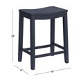 thumbnail image 6 of Woven Paths Fiddler Backless Wood Counter Height Stool, Navy, 6 of 10
