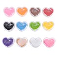 thumbnail image 2 of Ink 12 Color Heart Shape Ink Pad Water Soluble Washable Finger Ink Pad for Craft Scrapbooking Card Making, 2 of 7