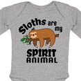 thumbnail image 4 of Inktastic Sloths Are My Spirit Animal with Cute Sloth Illustration Boys or Girls Long Sleeve Baby Bodysuit, 4 of 5
