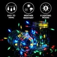 thumbnail image 4 of NITIDSKY 66ft 200 LED Christmas Lights USB Plug Green Wire Indoor Christmas Lights String,Multicolor, 4 of 8