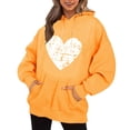 thumbnail image 1 of WEAIXIMIUNG Sweat à Fermeture Éclair pour Femmes Grande Taille Imprimé Cœur de la Saint-Valentin Manches Longues Col Rond avec Poche, 1 of 3