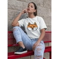thumbnail image 2 of Cute Happy Fox Cartoon Doodle T-Shirt Women -Image by Shutterstock, Female Large, 2 of 4