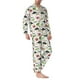 thumbnail image 2 of Balery Dinosaur Pijama para Hombre de Dos Piezas con Manga Larga, Conjunto de Dormir y Descanso Suave con Bolsillos-Large, 2 of 7